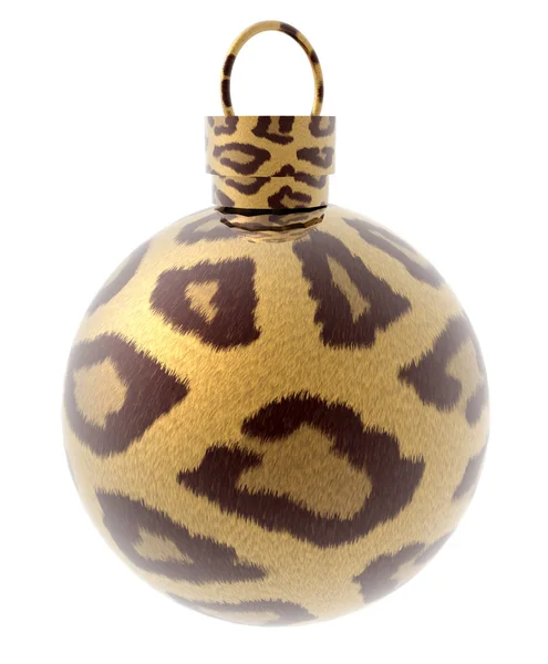 Рождественский шар с текстурой из меха животных — стоковое фото