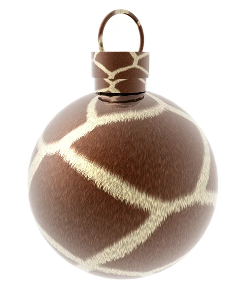 Рождественский шар с текстурой из меха животных — стоковое фото