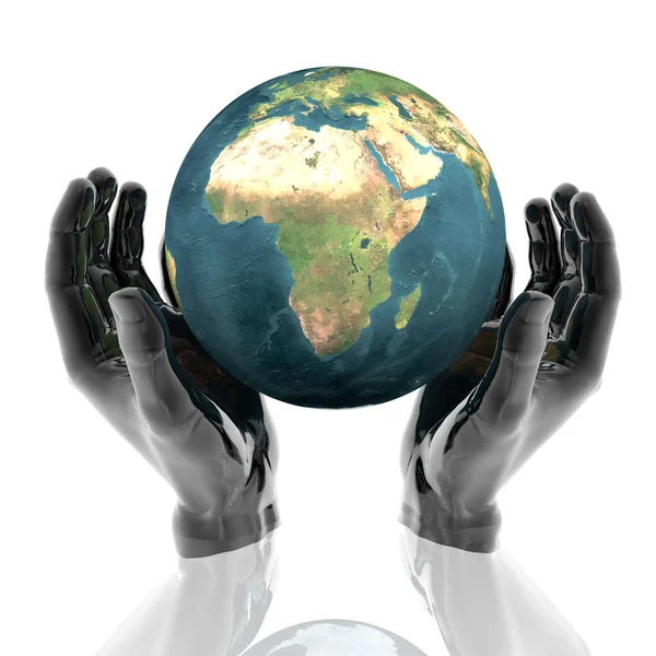 Hands with earth — Stock Photo, Image
