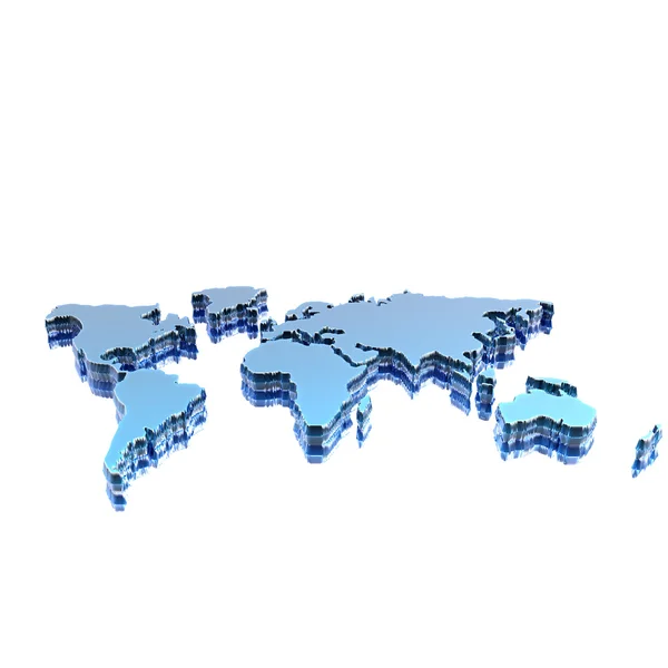 Carte géographique du monde silhouette — Photo