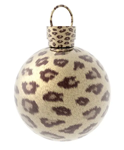 Bola de Natal com textura de pêlo animal — Fotografia de Stock