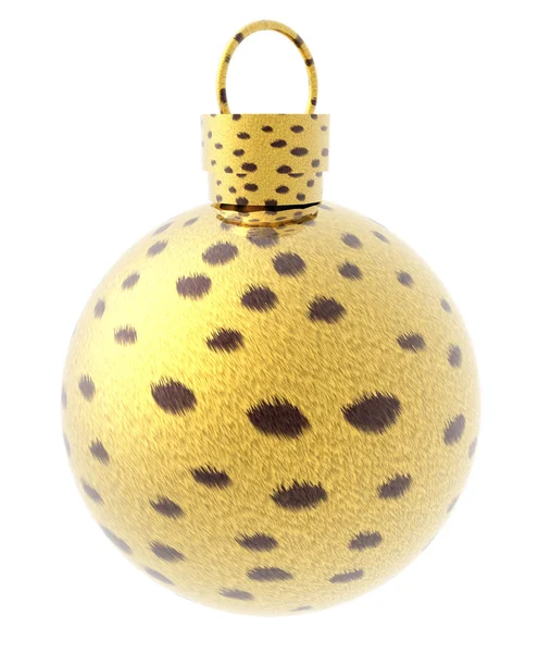 Різдвяний м'яч з текстурою хутра тварин — стокове фото