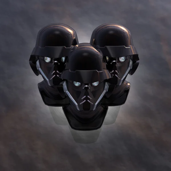 Kyborg hlava — Stock fotografie