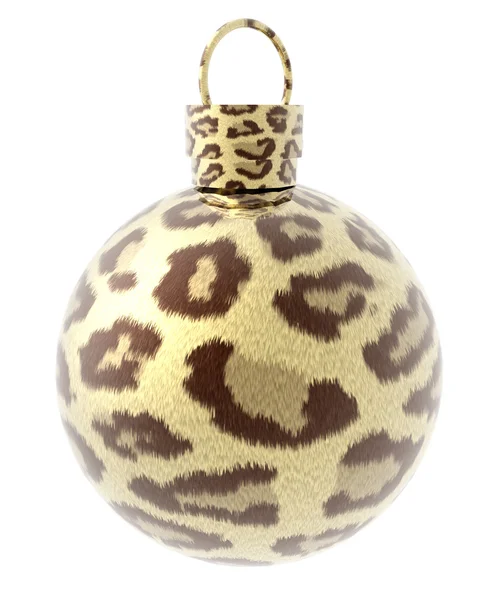 Xmas ball with animal fur texture — Stock Photo, Image