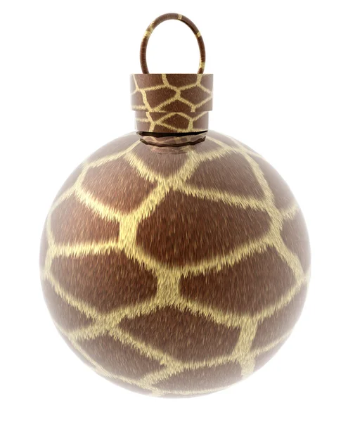 Bola de Natal com textura de pêlo animal — Fotografia de Stock