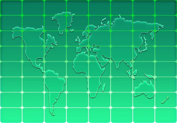 Världskarta siluett — Stockfoto