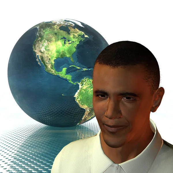Barack Obama 3d model — Stock Photo, Image