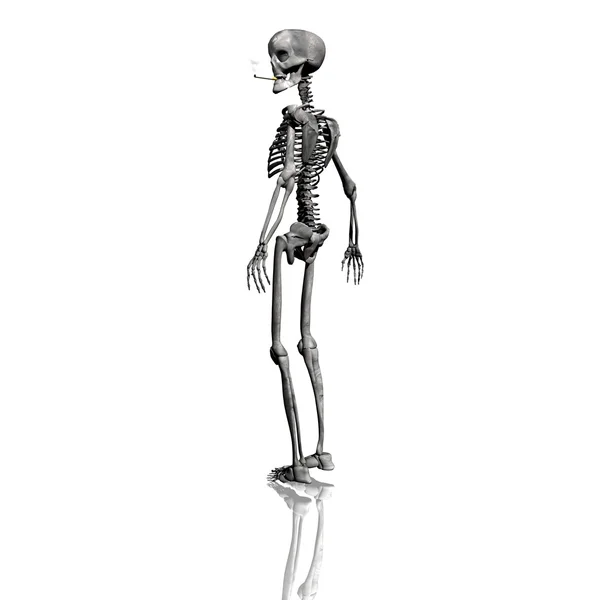 Sigara ile 3D kafatası — Stok fotoğraf