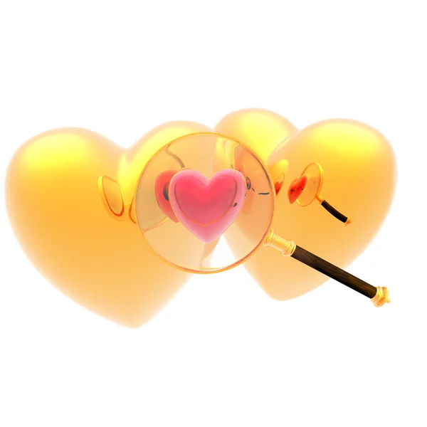 Gouden Liefde hart — Stockfoto