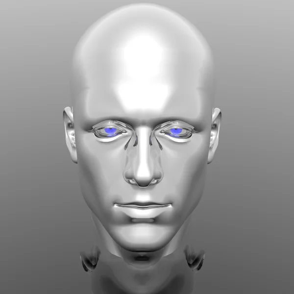 サイバーの男性の頭部 — ストック写真