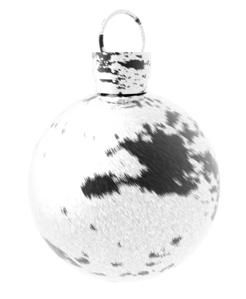 Χριστούγεννα μπάλα με υφή γουνοφόρων ζώων — Φωτογραφία Αρχείου