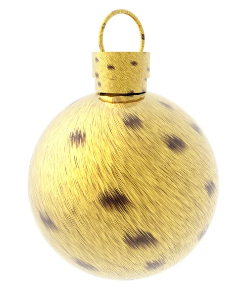 Bola de Navidad con textura de piel animal —  Fotos de Stock