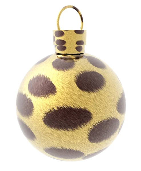 Xmas ball with animal fur texture — Stock Photo, Image