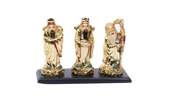 Gouden beeldje van Boeddha geïsoleerd op een witte — Stockfoto