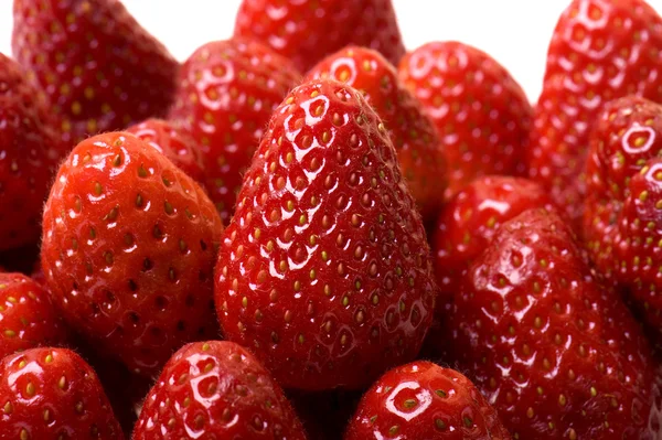 Fresh and tasty strawberries isolated on white background — Stock Photo, Image