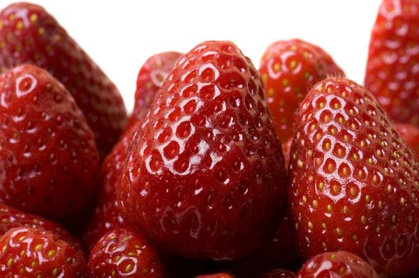 Fresh and tasty strawberries isolated on white background — Stock Photo, Image