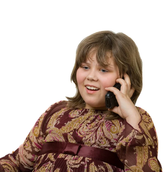 Menina falando por telefone — Fotografia de Stock