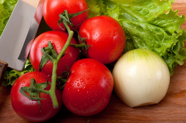 stock image Tomato, salad and onion