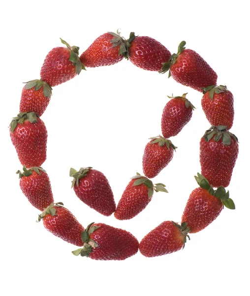 Fresh and tasty strawberry sign — Stock Photo, Image