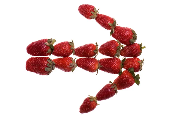 Färska och läckra jordgubbar pilen — Stockfoto