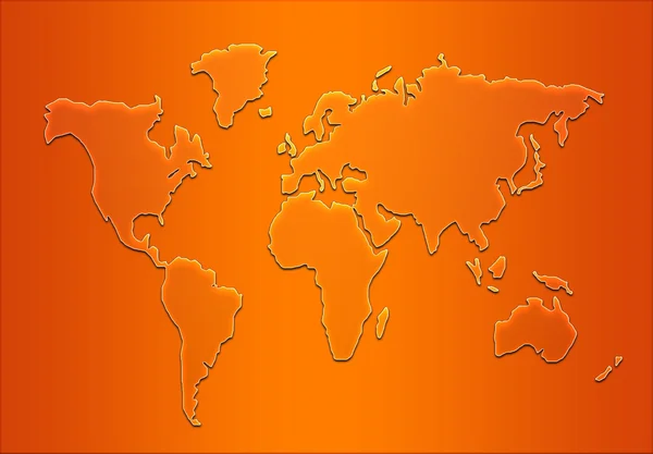Світова карта силует Ліцензійні Стокові Фото
