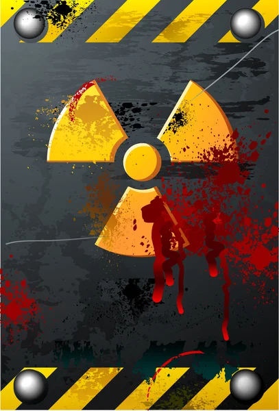 Piastra di radioattività — Vettoriale Stock