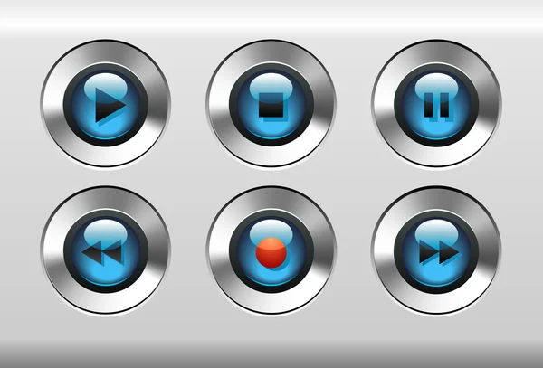 Music Player Buttons — Stockvector