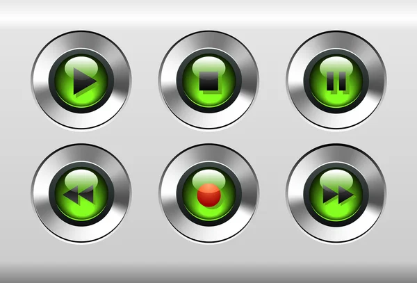 Зеленые кнопки — стоковый вектор