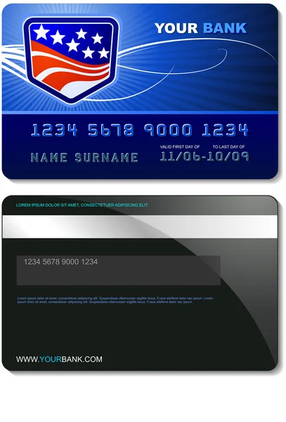 信用卡模板 — 图库矢量图片