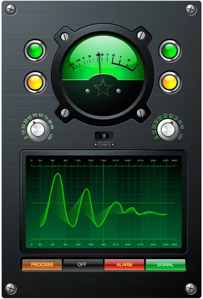 Zelená křivka sinus — Stockový vektor