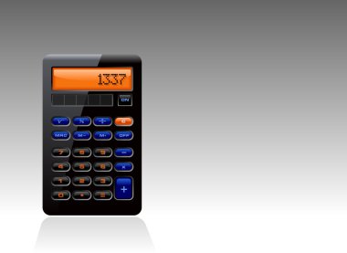 Classic Black Calculator clipart