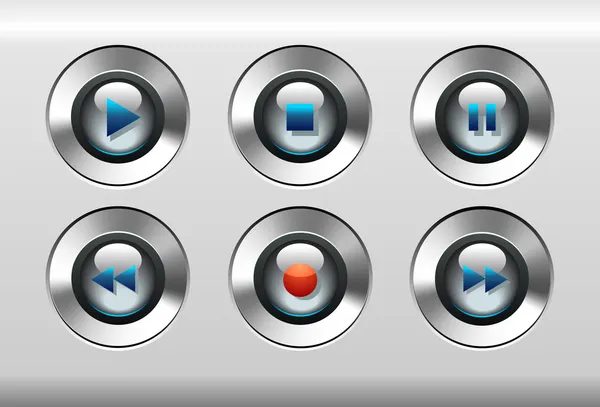 Music Player Buttons — Stockvector