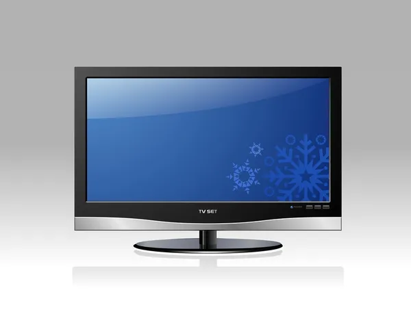 TV de plasma azul — Vetor de Stock