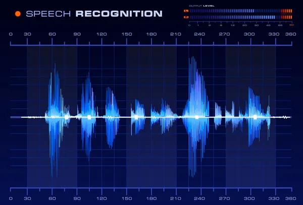 Speech recognition signal — Stock Vector