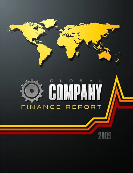 Couverture du rapport financier — Image vectorielle