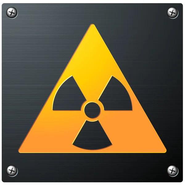 Radioactivity Plate — Stock Vector