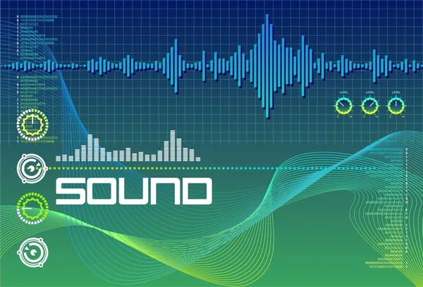 Sygnały dźwiękowe laboratorium — Wektor stockowy