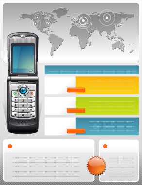 Telecom provider brochure clipart