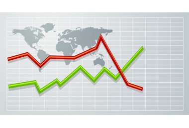 Dünya Haritası üzerinde grafik