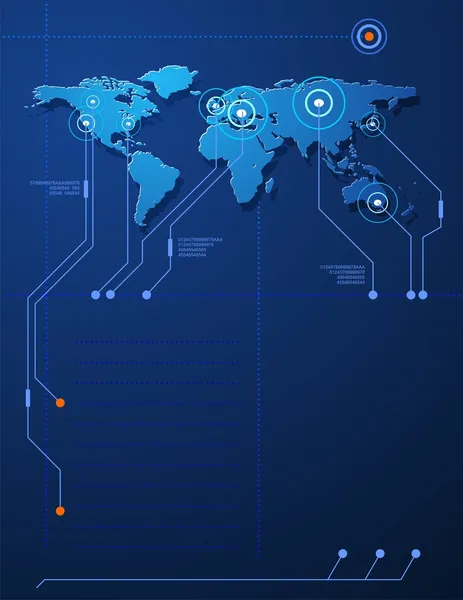 Wereld kaart concept — Stockvector