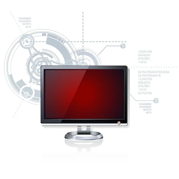LCD Monitor — Stock Vector