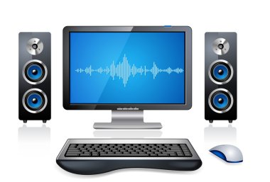 Multimedia Computer Station clipart