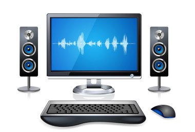 Multimedia Computer Station clipart