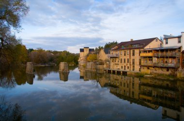 Elora town in the morning clipart