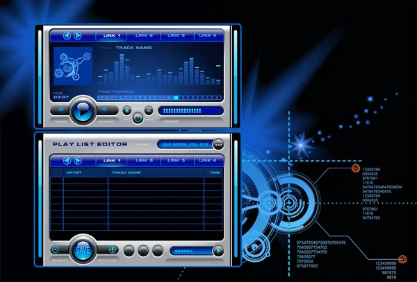 Vector de reproductor de música multimedia Mp3 — Vector de stock