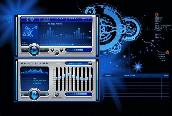 Vector de reproductor de música multimedia Mp3 — Vector de stock