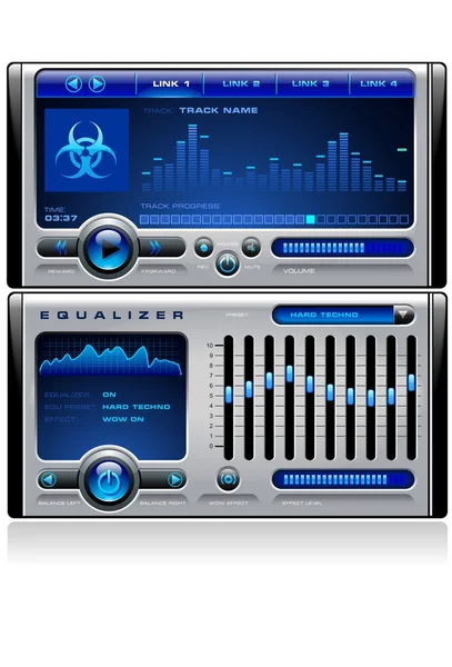 MP3 media hudební přehrávač vektor — Stockový vektor