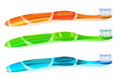 Colorful toothbrush clipart