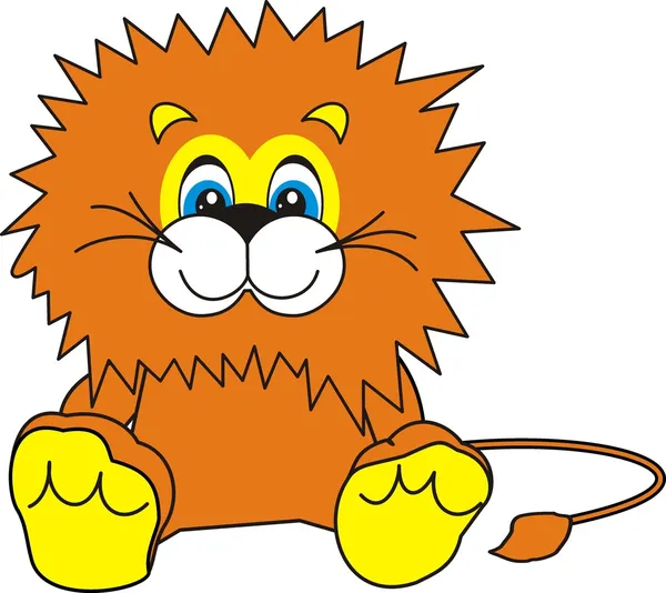 Petit lion souriant — Image vectorielle