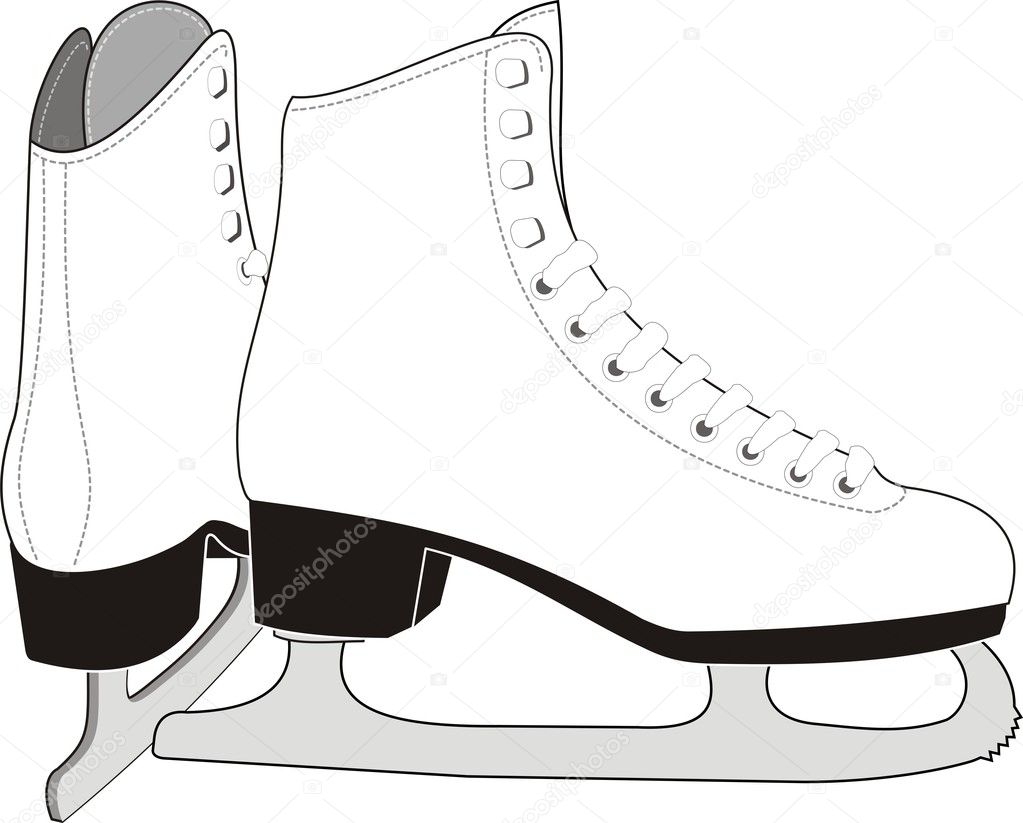 Patins de gelo da senhora Vetor de ©ADVRT24 1140685, image size:1023x823
